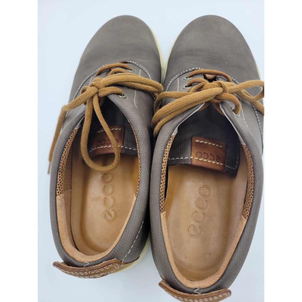 Ecco Men's Gray Leather Oxford Boat Shoes Career Casual Shoe Sz 44 (See Chart) - Picture 6 of 10